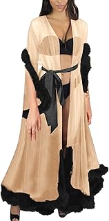 Plus Size Sexy Tulle Robe Nightgown Sleepwear