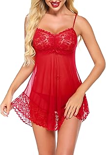 Avidlove Lace Mesh Babydoll Chemise